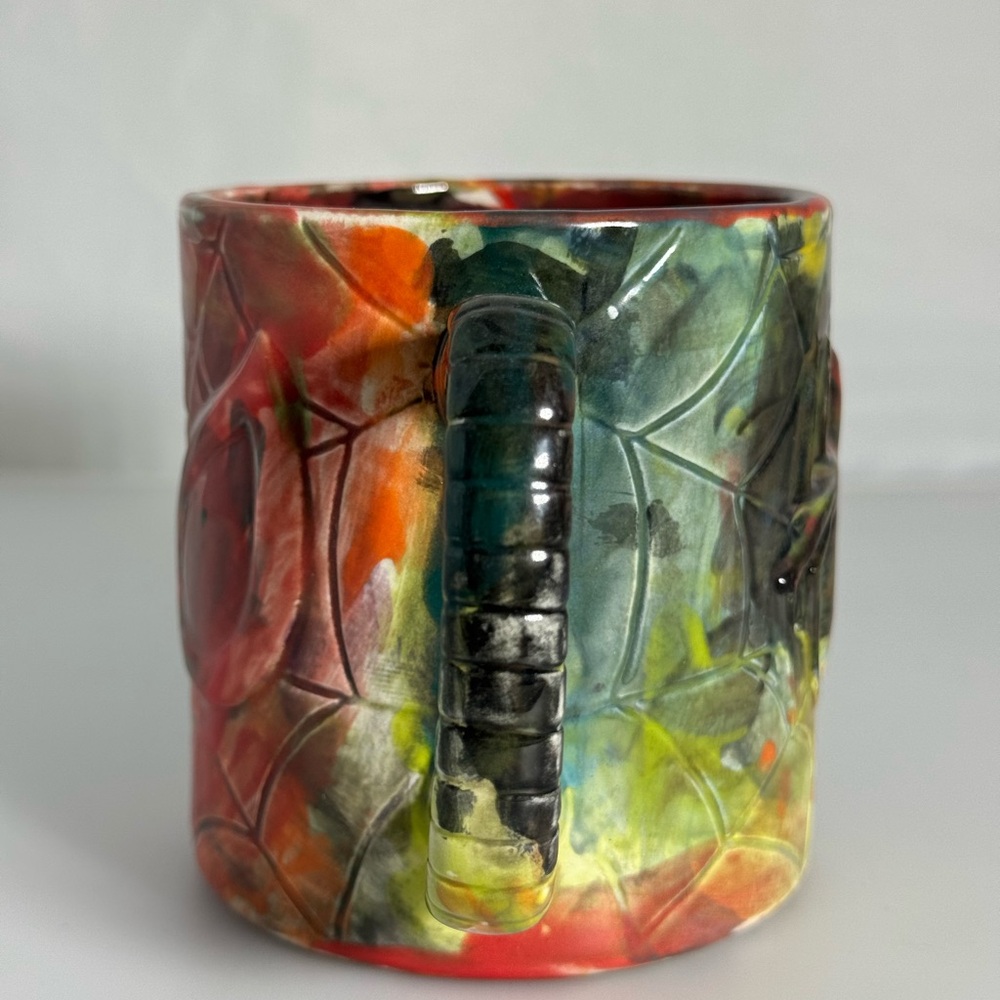 TM & Marvel & Subs Spider-man Spiderman Face Web Raised Relief Coffee Mug - Picture 6 of 12